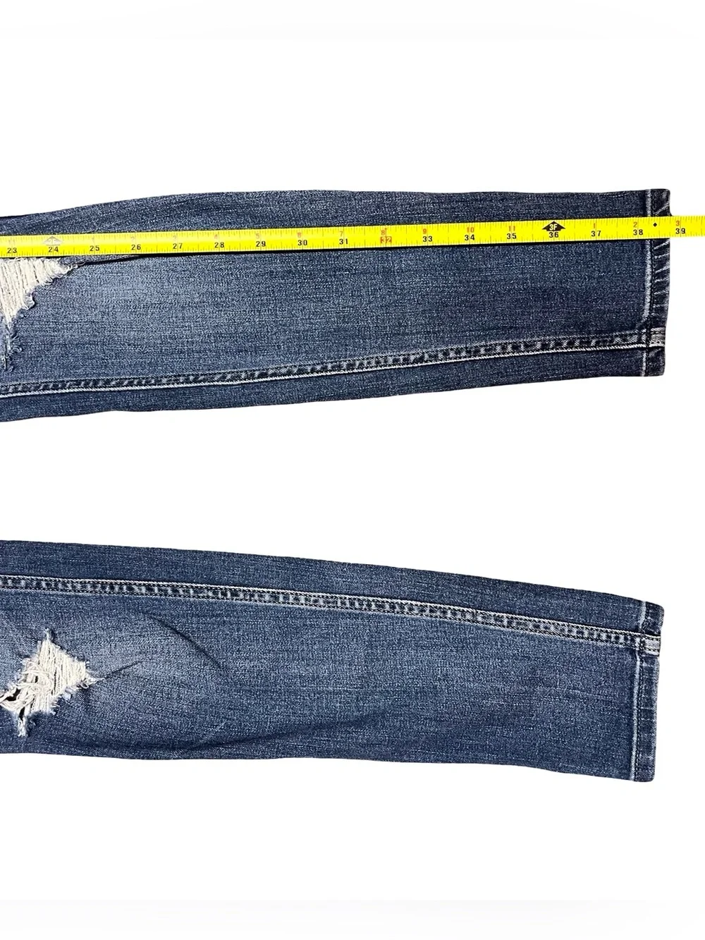 Hollister Women's High Rise Super Skinny Jeans Size W26 L30 Dark Wash Distressed